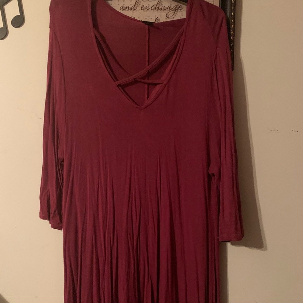Burgundy dress